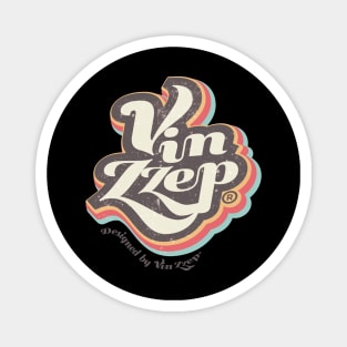 Retro Vin Zzep Typography Design Magnet